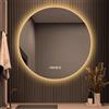 Zhoudong Specchio Cosmetico Illuminato a LED, 110cm Rotondo Specchio per Bagno, Specchio Decorativo Anti-Appannamento, 3 Colori di Luce Regolabile, a Parete(110x110cm)