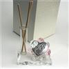 DLM_Bomboniere DLM-32343-rosa (Kit 12 Pezzi) Profumatore in Vetro e Cristallo con Icona Cuore Festa 18 Anni Diciottesimo Compleanno Diffusore Profumo Ambienti_Rosa bomboniera