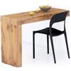Mobili Fiver, Tavolo da pranzo Evolution 120x40, Rovere Rustico con Una Gamba, per 2 persone, Tavolo Da Pranzo Moderno Cucina, Made in Italy