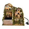 Christmas Decoration Scenario Casolare con Fontana Presepe 21 cm con Luci Presepe Decorazione Natale Pompa Inclusa