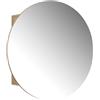 Vicco Specchio contenitore bagno Loki, Rovere dorato, 70 x 70 cm con 2 scomparti, per montaggio a parete con specchio e ripiano