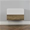 [en.casa] Set di 2 Comodini Sospesi Mensole da Parete con Cassetto Mobiletti Salvaspazio per Camera da Letto Ingresso Soggiorno 46x30x15 cm Effetto Legno/Bianco Opaco