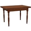 Vicentini arreda TAVOLO DA CUCINA IN LEGNO ALLUNGABILE ARTE POVERA NOCE SCURO MOD DUETTO GAMBE TORNITE (100x70 (180))