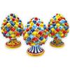 SICILIA BEDDA CAPACI Pigna Siciliana Ceramica Caltagirone, Multicolore Arlecchino, 2 Opzioni Misura (1Unità) con Decoro Gambo Casuale - h 20 cm