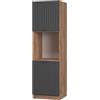 Vicco Mobile per forno da incasso Fame-Line, Grigio scuro, 60 cm aperto, per la combinazione con altri moduli della serie Fame-Line