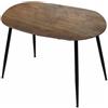 TRISENS Tavolo Rodrigo, allungabile 120-150-180 x 80 cm, per 4-10 persone, struttura in metallo, cucina/sala da pranzo, legno noce