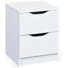 Inter Link - Cassettiera - 2 cassetti - Credenza - Melamina - Bianco - Cassetti con maniglie incassate - Westphalen 2
