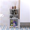 LANTUS Piccolo armadietto portaoggetti per WC, armadietto da bagno stretto, laterale, 40 x 25 x 90 cm, bianco