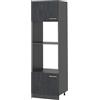 Vicco Mobile cucina microonde R-Line, Calce nera, 60 cm, per la libera combinazione all'interno di sistemi cucina modulari