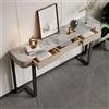 AYHARYLH Mensola Dietro Divano, Mobile Ingresso Corridoio, per l'ingresso, il soggiorno o il corridoio(Gray+Black,120cm/47.2in)
