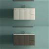 Bagno Italia Arredo Bagno da 100x36 cm SLIM sospeso mobile con lavandino 2 colori bianco grigio talpa I