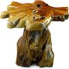 Kinaree Tavolino in Teak ALOR Setar, diametro circa 50 - 55 cm, tavolino in legno massello di teak, effetto rustico, con piano in legno di radice (50 x 50 x 50 cm)