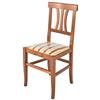 t m c s Tommychairs - Sedia Artemisia per cucina bar e sala da pranzo struttura in legno di faggio verniciato color noce chiaro e seduta in tessuto lisere rosso