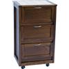 Liberoshopping Carrello da cucina mobiletto 49x38xh83 LANDHELL LUSSO con ante a ribalta e ruote per casa giardino (Noce)