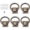 Artibetter 5 Pz Appendiborse Parti Hardware della Borsa Rivetti per Cuoio Forniture Borsa Fai da Te Borchie Raccoglitore di Ottone Rivetti a Vite D Anello Componente Avanzate Metallo Ruotare