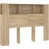 vidaXL Testiera con Scomparti Rovere Sonoma 140x18,5x104,5 cm