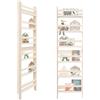MAMOI® Libreria per bambini in pannello di legno multistrato - cassetta per libri, libreria per cameretta, panca porta libri, mensola da parete, mobile Montessori, scaffale per bambini.