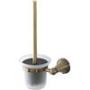 Inbagno Portascopino a Muro, in Vetro Satinato e Acciaio Finitura Bronzo, Include Kit di Fissaggio Serie Iris