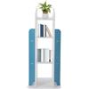 MccoMMon Libreria girevole a 360°, blu a 3 strati, per bambini, angolo lettura, scaffalatura, scaffalatura verticale, multifunzione, adatta per casa, ufficio e camera da letto