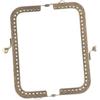 Garneck Frametto per Portafoglio in Metallo Design Floreale Inciso Piccole Perle al Centro Bloccaggio per Portamonete Borse Fai da Te Manufatti