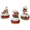 Chianese Decoro Natalizio Carillon con Musica e Movimento, 15 cm, in 3 Varianti Assortite - Addobbo con Dettagli Curati, Meccanismo Sonoro e Dinamico - 1 Pezzo, Ideale per Decorazioni Natalizie