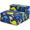 Ready Steady Bed Divano Letto per Bambini Pieghevole | Poltrona Letto Singola per Bambini Resistente all'Acqua | Arredo Comodo per Bambini per Soggiorno, Stanza dei Giochi (Dino Dark)