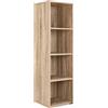 Casaria Libreria a 4 Scomparti 106x30x30cm Portata 40kg Scaffale Libri Soggiorno Camera da Letto