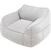 bananair - Pouf Poltrona per Salotto e Camera - Tessuto in Velluto a Coste Morbido ed Elegante - Poltrona Sacco Generosamente Imbottito, Ideale per un Ambiente Accogliente (Grigio Chiaro)