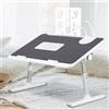 HUOLE Lapdesk - Tavolo da letto, pieghevole, per divano, studio, lettura e scrittura, per computer portatili fino a 17 con 5 angoli regolabili, 60 x 40 x 26-39 cm, colore: nero