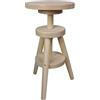 Magnetic Mobel Sgabello in Legno seggiola da Bar Sgabello Girevole 52-70cm (Grezzo (Senza Lacca))