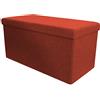 Tata Home Pouf Contenitore Mich Scatola Sgabello Poggiapiedi Pieghevole Salvaspazio in Poliestere Misura cm 76x38x38 Colore Bordeaux