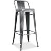Iconik Interior Tolix Style - Sgabello da bar con schienale - Design industriale - 76 cm - Nuova edizione - Stylix Industrial