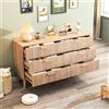 MOTUZP Cassettiera con 6 cassetti, alta e stretta, credenza, camera da letto, soggiorno, ideale per soggiorno, ufficio (100 x 34 x 73 cm)