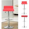 XUANYU Set di 2 Sgabelli da bar in Similpelle PU, Regolabile in Altezza 63-83 cm, Sgabello Penisola Cucina con Poggiapiedi, Sgabello Cucina Moderni Design, Rotazione 360° (Rosso)