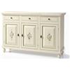 Mar.c.a. Design - Credenza Arte Povera con 3 Ante e 3 Cassetti - Madia Legno 150x43x98 cm con Piedini Made in Italy