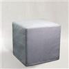 AM DESIGN Pouf, POUFF, Puff, PUF, CUBO, Microfibra, sfoderabile, poggiapiedi, Seduta, Design, Made in Italy (Grigio Chiaro)