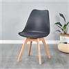 Buartttbear Set di 4 Sedie Scandinave, imbottite, sedia con gambe in legno, Sedie 4 pezzi per Sala da Pranzo, Ufficio