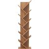 Rebecca Mobili Libreria ad Albero marrone, scaffale 10 ripiani, legno, stile contemporaneo, ufficio salotto - Misure: 160 x 44,5 x 22cm (HxLxP) - Art. RE6029
