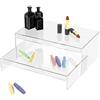 Danieli | Set 2 Tavolini Espositori in Acrilico | Alzatine Trasparenti per Negozi, Vetrine e Buffet. Espositore a Tavolino da Usare Come Alzata da Banco in Acrilico Resistente