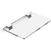adv-smart Mensola in plexiglass trasparente 25x15 cm spessore 8mm completa di reggi mensola CROMO, arredo casa, ufficio, negozio