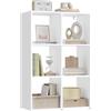 WOLTU Libreria a 6 Cubi, Scaffale di Stoccaggio a 3 Livelli, Libreria Verticale, Scaffale Divisorio, Mobile di Stoccaggio per Soggiorno/Camera da Letto, Bianco, SK054ws