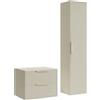 Badplaats B.V. Mobile lavabo Rimini 60 cm - Cashmere - Mobili da bagno con armadio a colonna
