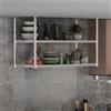 DIHRVTHC Mensola da soffitto in acciaio inox 304 - Ripiano sospeso resistente per bicchieri e utensili, organizzatore per cucina, ristorante o soggiorno, soluzione durevole(120 * 40cm)