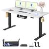 FLEXISPOT Scrivania Regolabile in Altezza a 2 Motori 160x80 cm con Piano Unico, Pannello con Memoria, Portata 100 kg