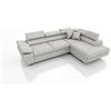 Robin Inspire Saturn Premium Kingston Divano ad angolo con funzione di letto con cassetto per la biancheria e cuscini e Poggiatesta regolabili angolo a destra grigio chiaro 272 x 200 x 73/90