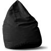 Lumaland Poltrona Sacco Luxury Puff Pouf Cuscino Comfortline 120L Riempimento Innovativo Colore Nero