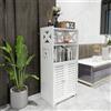 LANTUS Mobiletto da Bagno Colonna, Armadietto da Bagno Salvaspazio con Singola Anta, Mobiletto Bianco con Ripiano Aperto, in MDF per Cucina, Soggiorno, Corridoio,75 * 22 * 36cm - Bianco