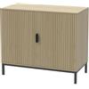 Vicco Cassettiera Lennox, Rovere, 80 x 69 cm | con 2 porte, adatto per riporre riviste e telecomandi