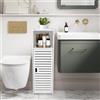 HUOLE Mobile da Bagno, Armadietto da bagno impermeabile, bianco a pavimento, per riporre oggetti per la casa, per WC, camera da letto, cucina, soggiorno, Stile Moderno,25 * 22 * 80cm - Bianco