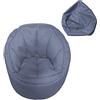 Rebecca Mobili Pouf Sacco, Poltroncina Camera, Poliestere Blu, Morbida, con Zip, per Cameretta Salotto - Misure: 70 x 75 x 75 cm (HxLxP) - Art. RE6520